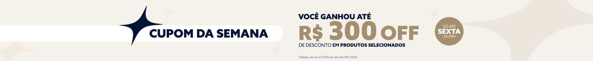 Banner Desktop - Cupons e Ações